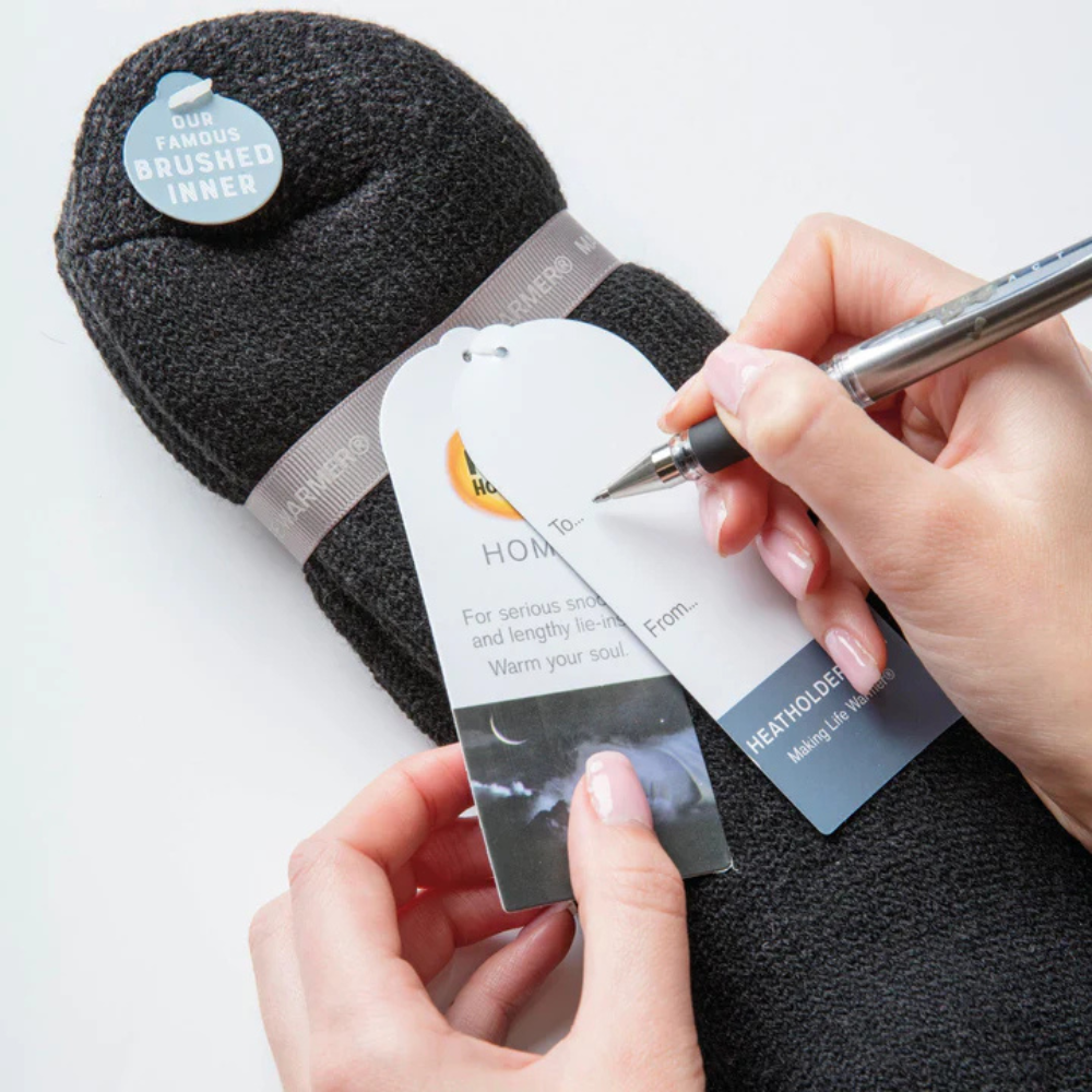 Ανδρικές κάλτσες HEAT HOLDERS Original Sleep Socks with Feather Turnover Top - Black