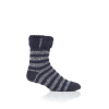 Ανδρικές κάλτσες HEAT HOLDERS Original Sleep Socks with Feather Turnover Top - Charcoal & Grey